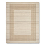 Beige Framed Geometric Area Rug