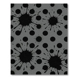 Black Ink Splatter Grey Area Rug