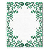 Green Green Leaf Vine Border Area Rug