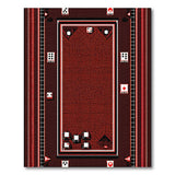 Red Red Backgammon Board Area Rug