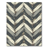 Distressed Grey Chevron Zigzag Rug
