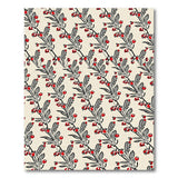 Red Berry Branch Pattern Area Rug