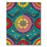 Vibrant Compass Suitcase Area Rug