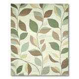 Brown and Tan Leaf Vine Area Rug