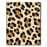 Leopard Print Brown Tan Boho Chic Area Rug
