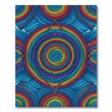 Rainbow Spiral Abstract Area Rug