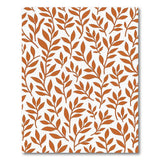 Orange Leaf Silhouette Area Rug