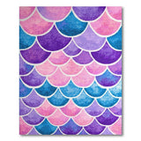 Mermaid Scales Area Rug in Pink Purple Blue