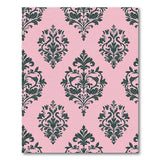 Elegant Pink Damask Floral Area Rug