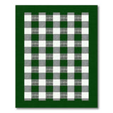 Classic Green White Plaid Checkered Rug