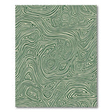 Green Wavy Geometric Area Rug