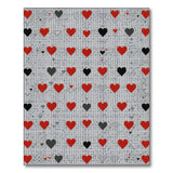 Pixelated Hearts Scatter Area Rug
