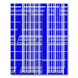 Blue and Teal Modern Blue Geometric Line Area Rug