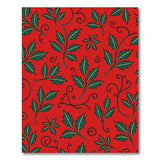Festive Red Holly Leaves Area Rug