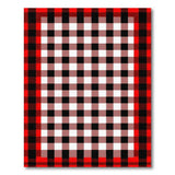 Rustic Farmhouse Bold Red Black Buffalo Plaid Area Rug