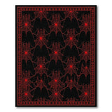 Red Gothic Red Spider Web Area Rug