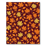 Scattered Orange Maple Leaves Area Rug