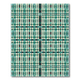 Teal Black Ivory Check Geometric Area Rug