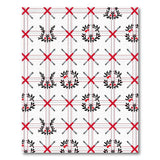 Red Plaid Holly Berry Wreath Rug