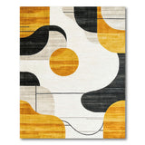 Bold Orange Geometric Abstract Geometric Modern Area Rug