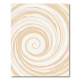 Hypnotic Beige Swirl Abstract Area Rug