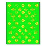 Floral Vintage Green Lucky Four-Leaf Clover Green Area Rug