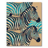 Teal Zebra Stripe Area Rug