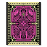 Vibrant Pink Tribal Maze Area Rug