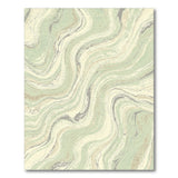 Green Marble Swirl Abstract Area Rug