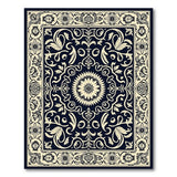 Navy Ivory Traditional Persian Area Rug
