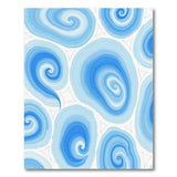 Swirling Blue Abstract Area Rug