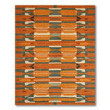 Orange Bold Orange Southwestern Geometric Area Rug