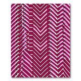 Pink Vibrant Pink Zigzag Geometric Area Rug