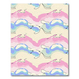 Playful Pastel Cartoon Wave Area Rug