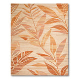 Orange Leaf Boho Area Rug