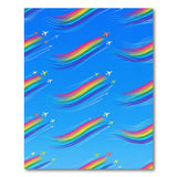Vibrant Rainbow Airplane Trails Area Rug
