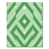 Seafoam Green Geometric Diamond Area Rug
