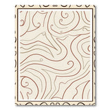 Beige Swirling Abstract Area Rug