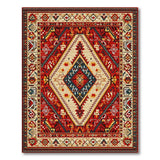 Red Red Geometric Heritage Tribal Area Rug