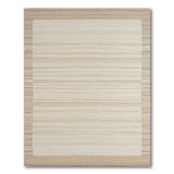 Beige Textured Fringe Border Area Rug