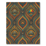 Rainbow Paw Print Heritage Area Rug