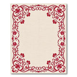 Ornate Red Ornate Red Floral Border Area Rug