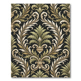 Ornate Black Gold Baroque Area Rug