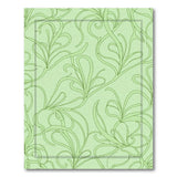 Green Swirling Vine Floral Area Rug