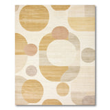 Modern Gold Circles Geometric Area Rug