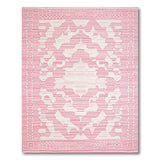 Blush Pink Geometric Modern Area Rug