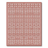 Red Floral Lattice Area Rug