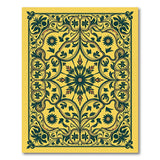 Radiant Yellow Art Nouveau Floral Rug