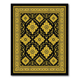 Opulent Black Gold Traditional Persian Rug