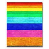 Multi-color and Patterns Vibrant Rainbow Stripe Area Rug